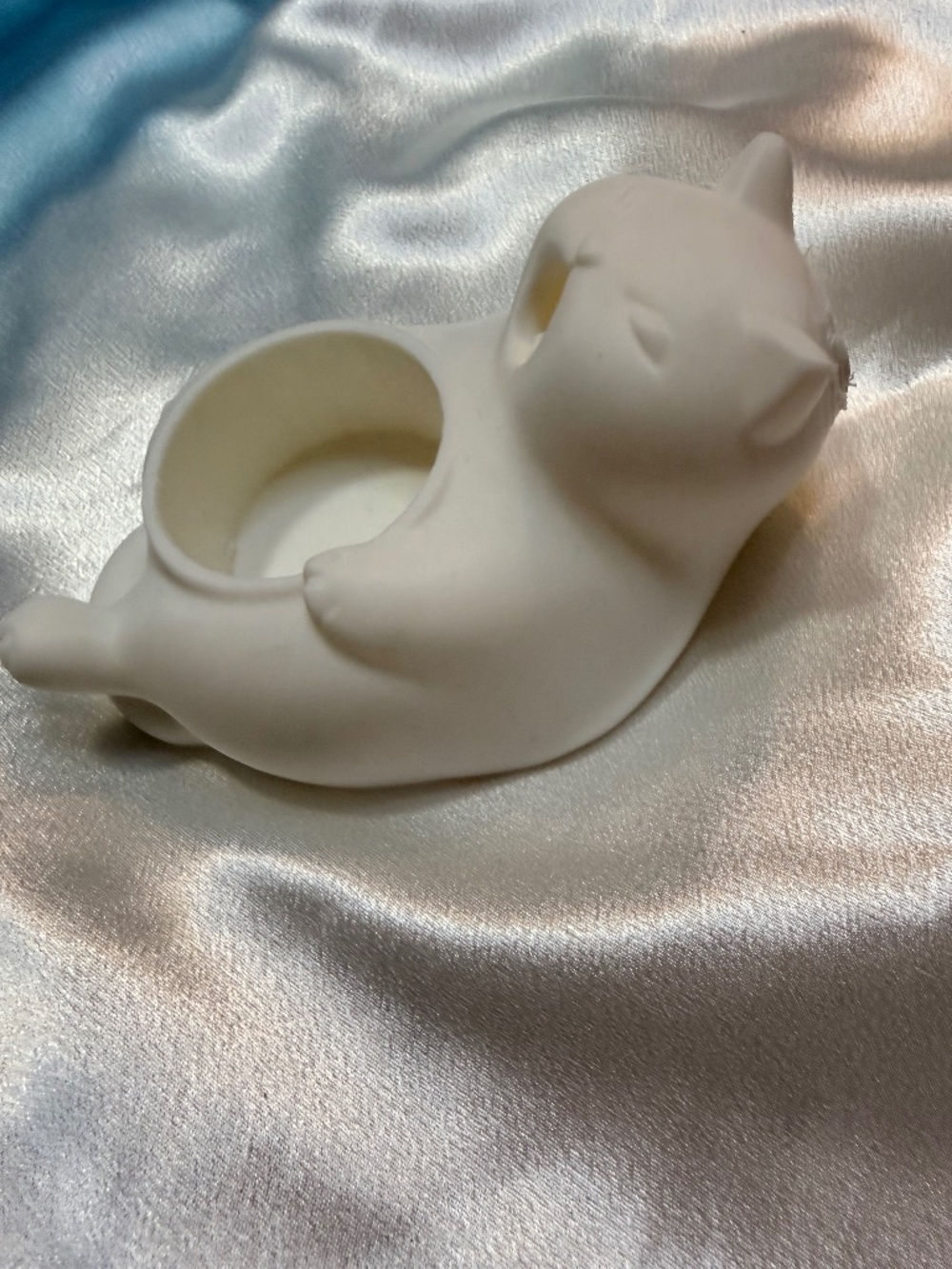 3D Printed Yawning Cat Mini Succulent Planter Jewelry Ring Holder Decor